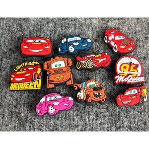 Disney Pixar Cars Themed Shoe Charms Set Of 10 Jibbitz Croc Accessories